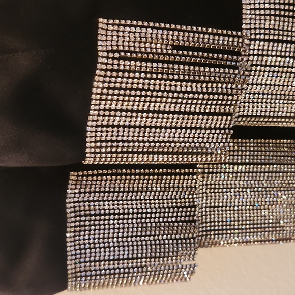 ♤ Christian Lacroix Black Satin Chandelier Boots - Picture 7 of 12